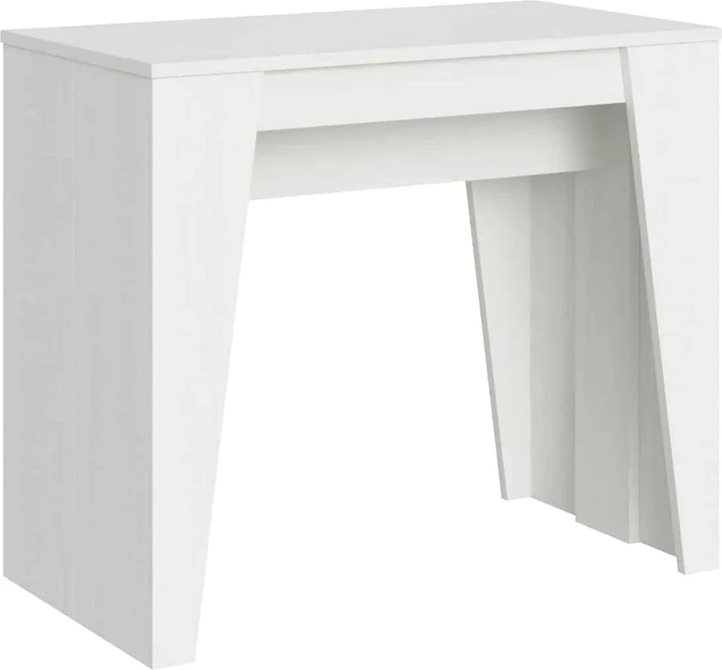 Console de salon extensible Anvar Small gain de place frêne blanc