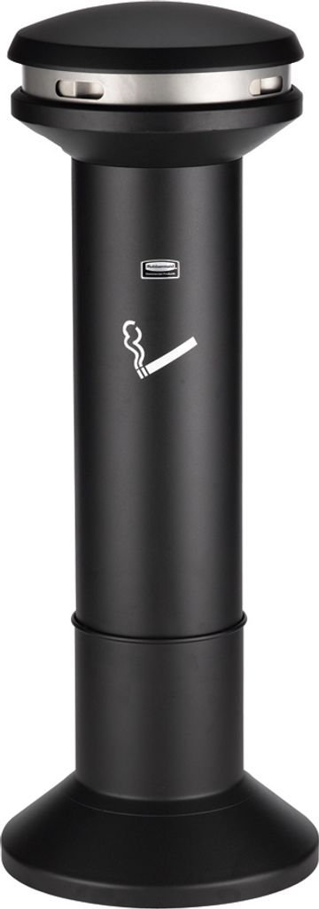 Rubbermaid Standascher Infinity Hohe Kapazität rund schwarz aus Metall
