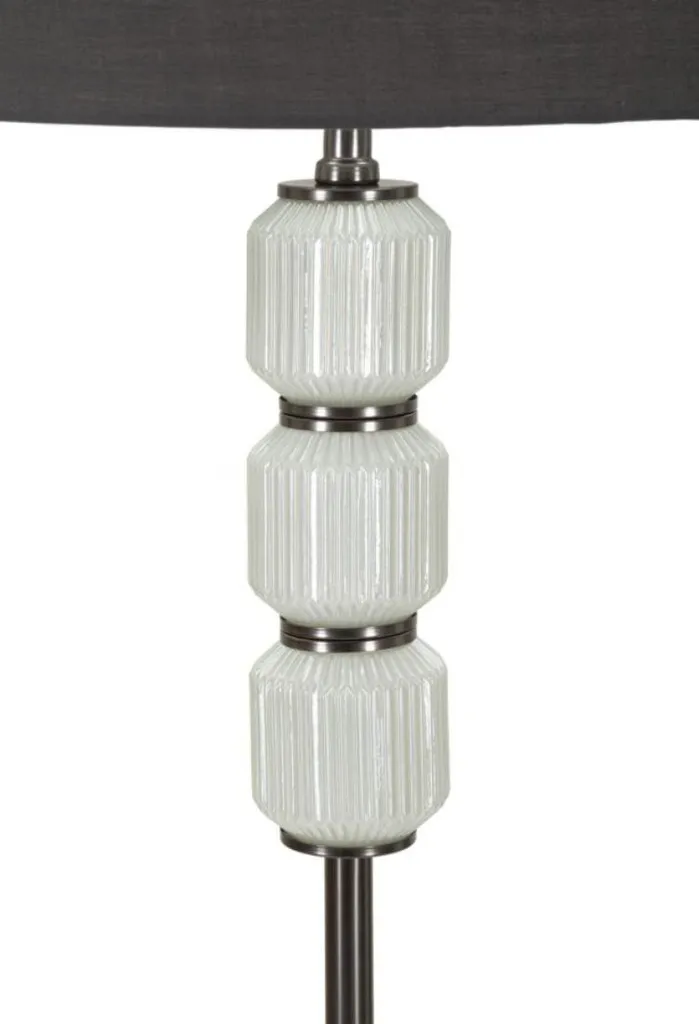 Lampadaire robuste en métal argenté 163 cm - Éclairage intérieur fixe - 2