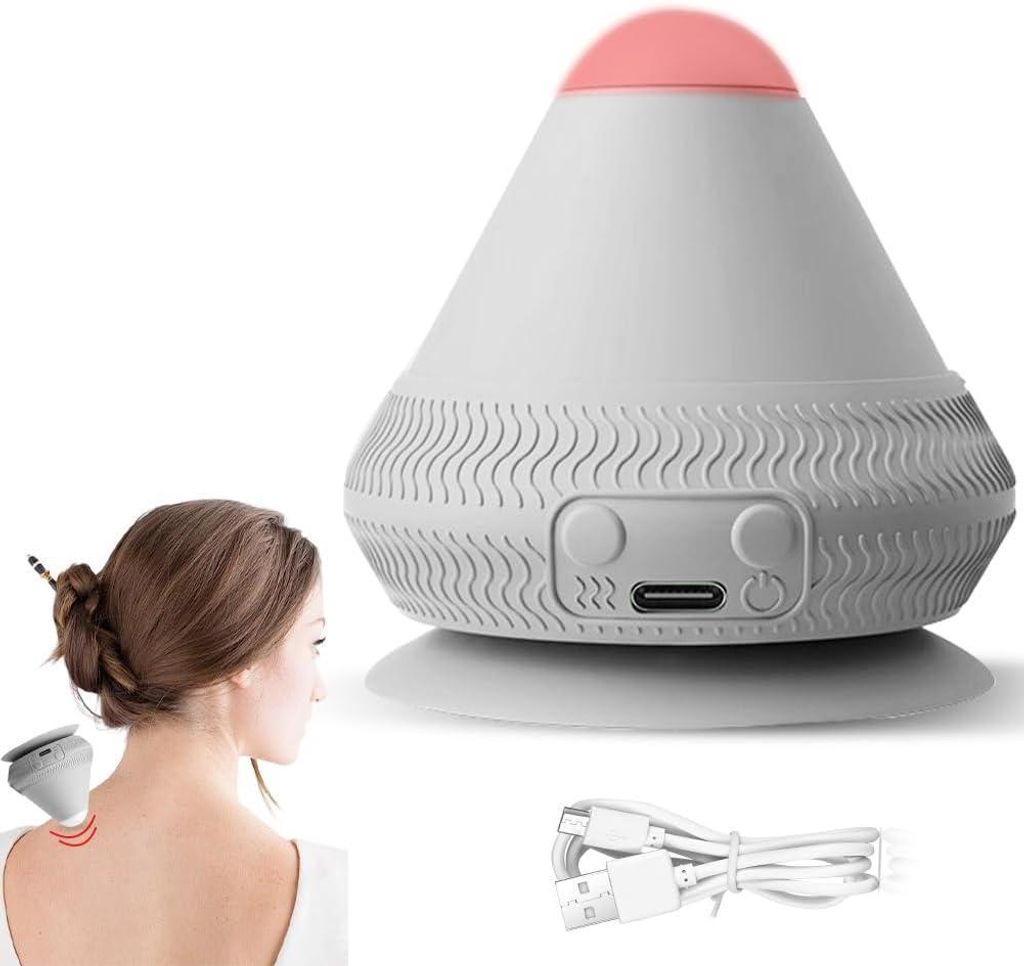 Massageball Elektrisch, Triggerpunkt Drücker Vibrierende Heizung, Massagegerät Massage Balls mit Saugnapf
