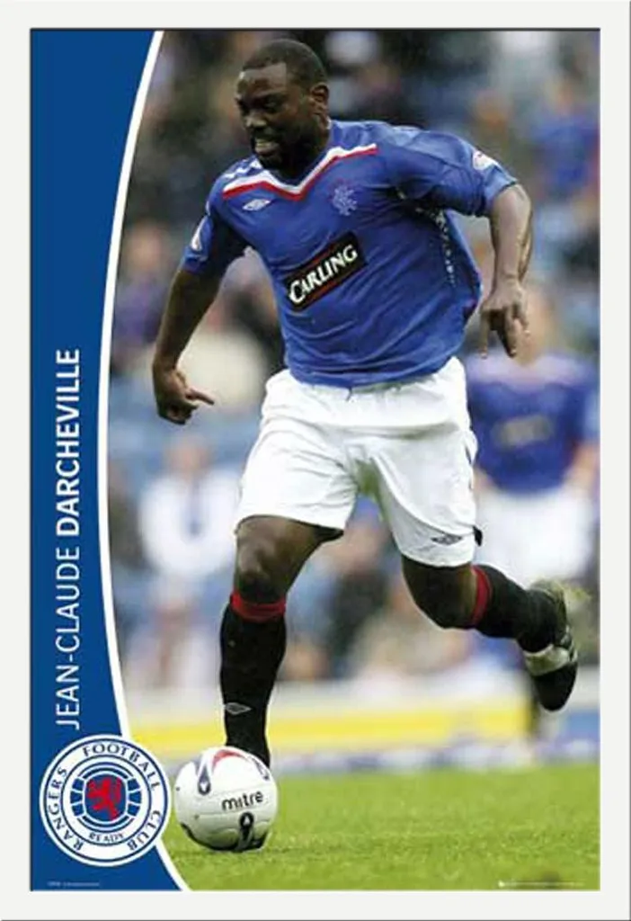 Déco Murale Foot Poster Rangers Darcheville et Cadre Shinsuke Blanc 61x91