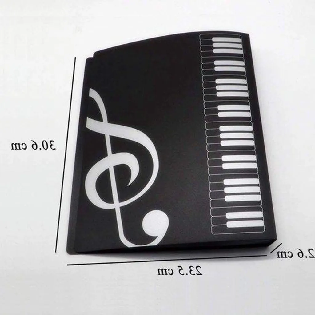 Porte-partitions imperméable A4 noir - Classeur de musique rigide