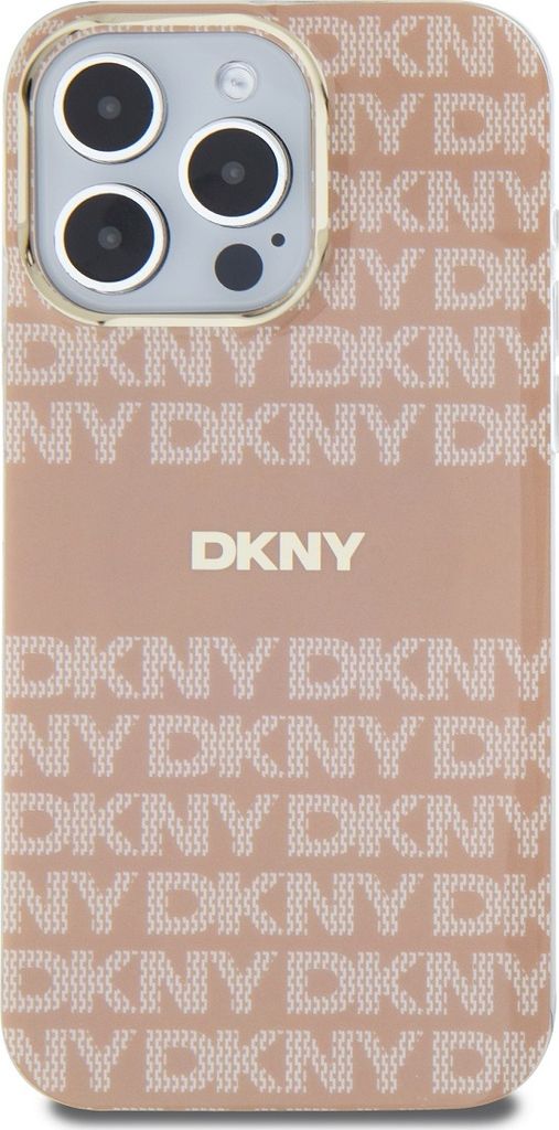 DKNY DKHMP15XHRHSEP iPhone 15 Pro Max 6.7" pink hardcase IML Mono & Stripe MagSafe Schutzhülle