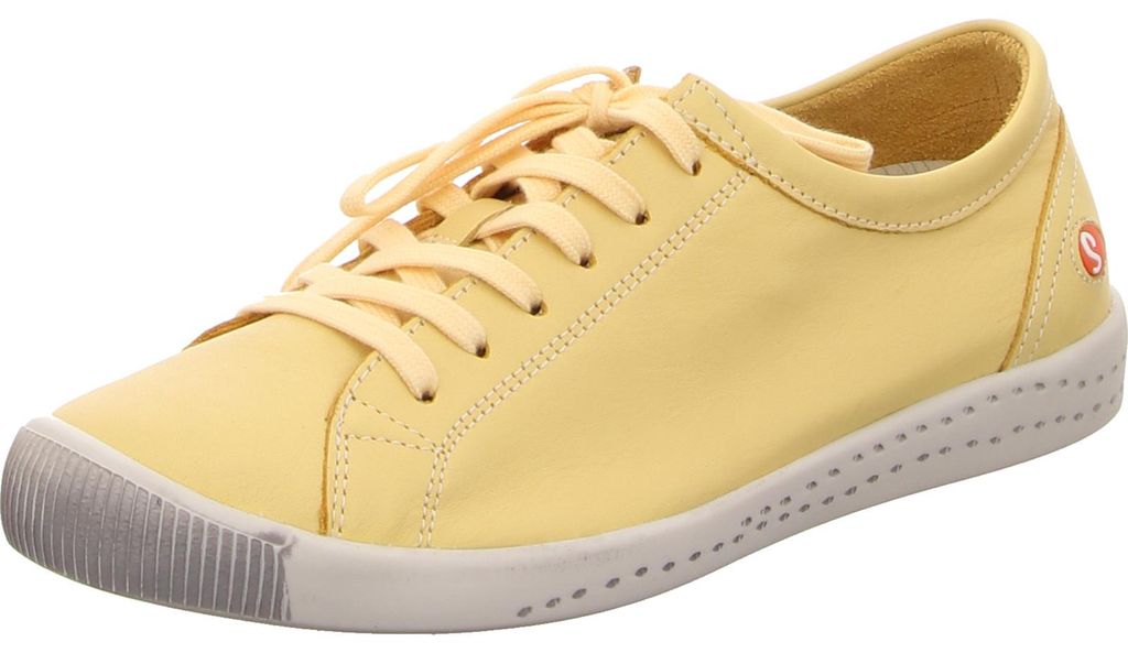 Softinos Schnürhalbschuhe in gelb/orange, Gr. 36