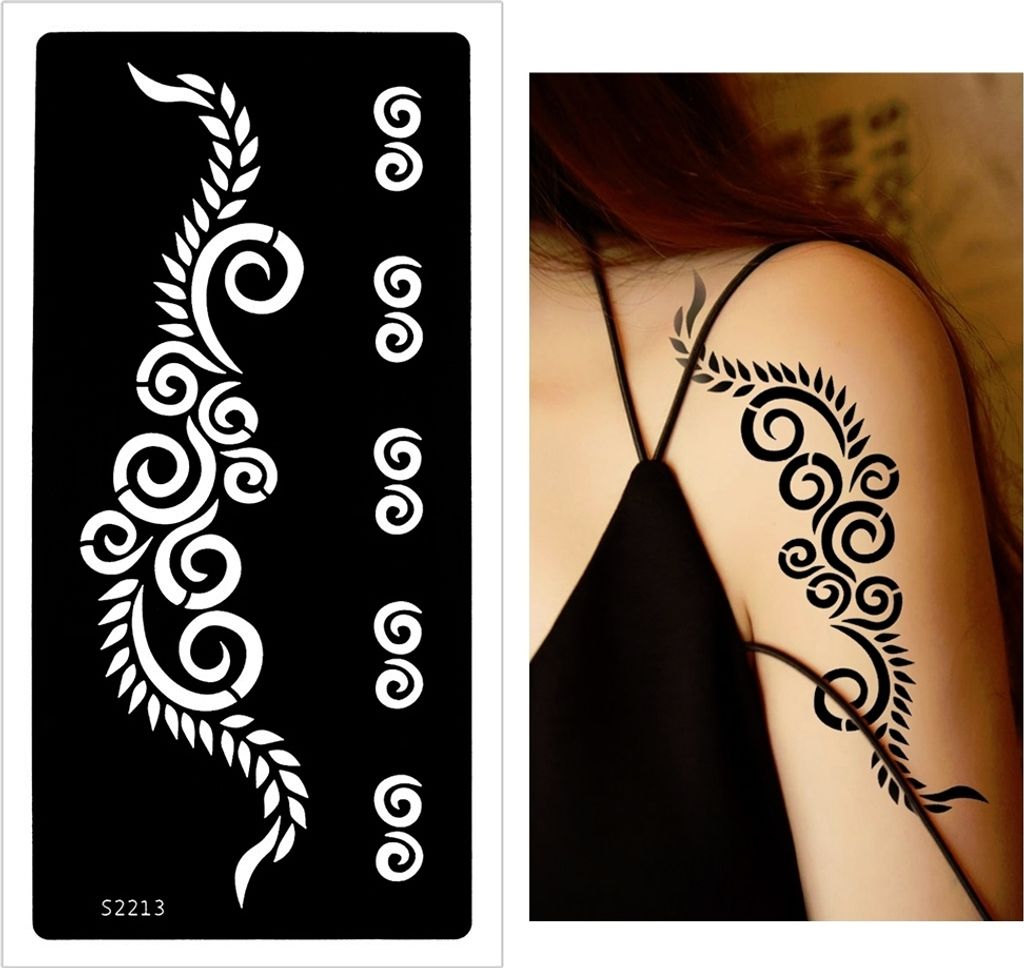Henna Tattoo Schablone Airbrush Stencil Produktbild 
