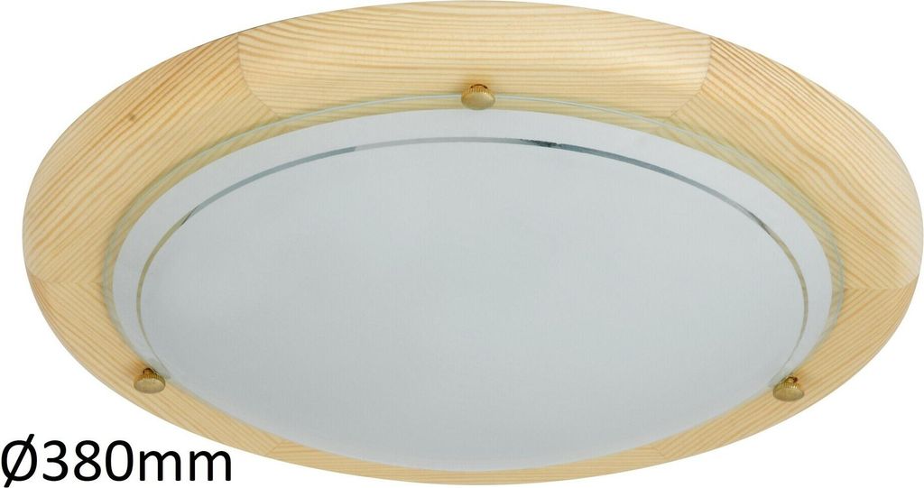 Rabalux 5421 Deckenleuchte 2 Spots Ufo, E27-Holz, rund, Produktbild 
