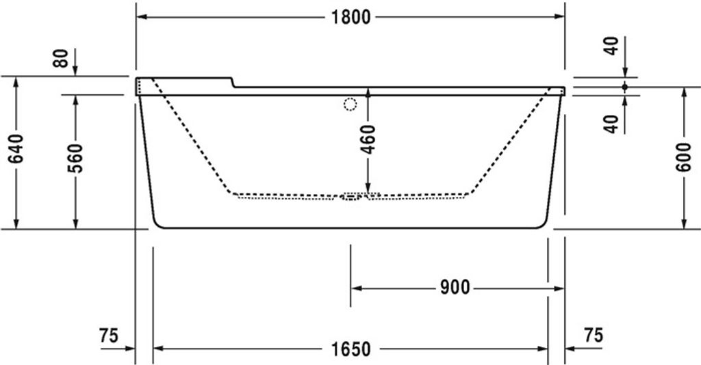 Duravit Whirlwanne Starck 180x80cm, ov., frei., 2 RS, we., Air-Sys