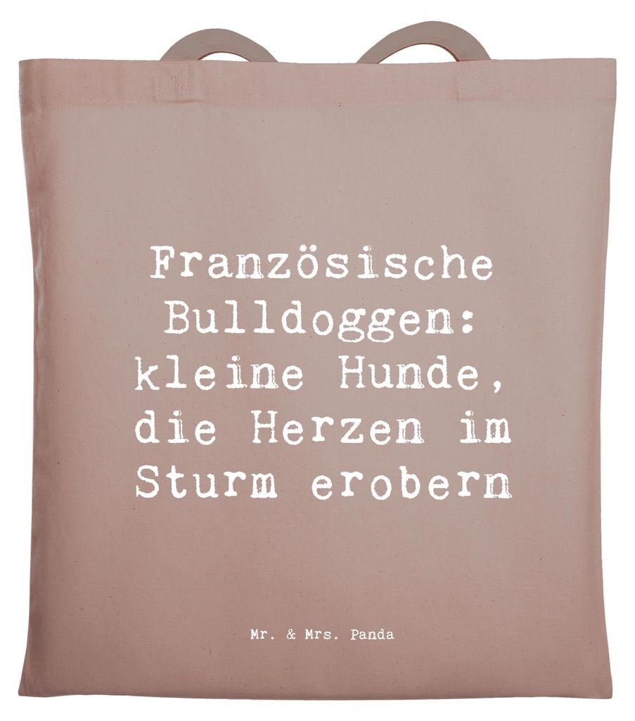 Mr. & Mrs. Panda Tote Bag Spruch Französische Bulldogge - Produktbild 