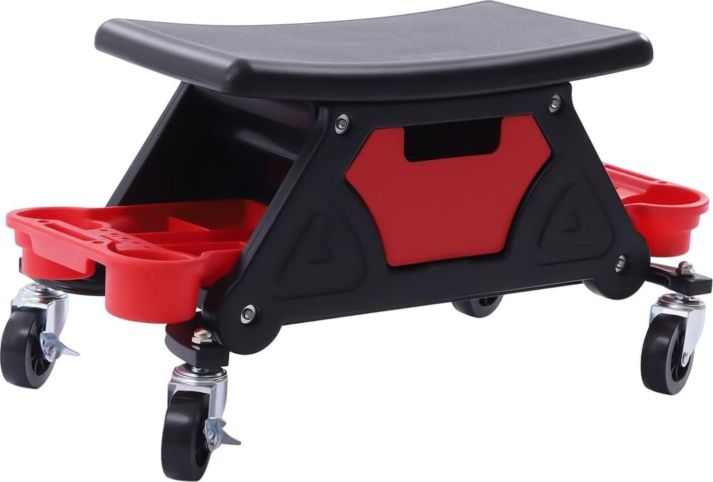 Mobile Werkstatthocker Detaillierung Sitz Werkstatt Rollsitz Werkzeuge Organizer mit Rädern und Ablagen für Autowerkstatt Garage Zu Hause