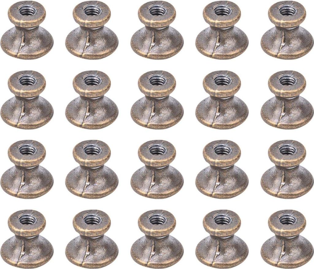 20 Set Mini Schubladenknöpfe Pilzkopfgriff Nagel Kleine Schublade Schrankknöpfe Ziehteile für Schmuckkästchen