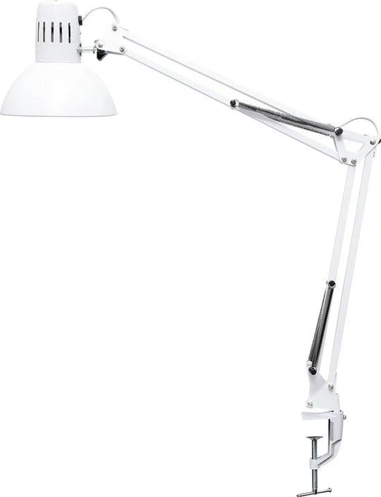 Lampe LED métal blanc haute performance avec bras articulé réglable