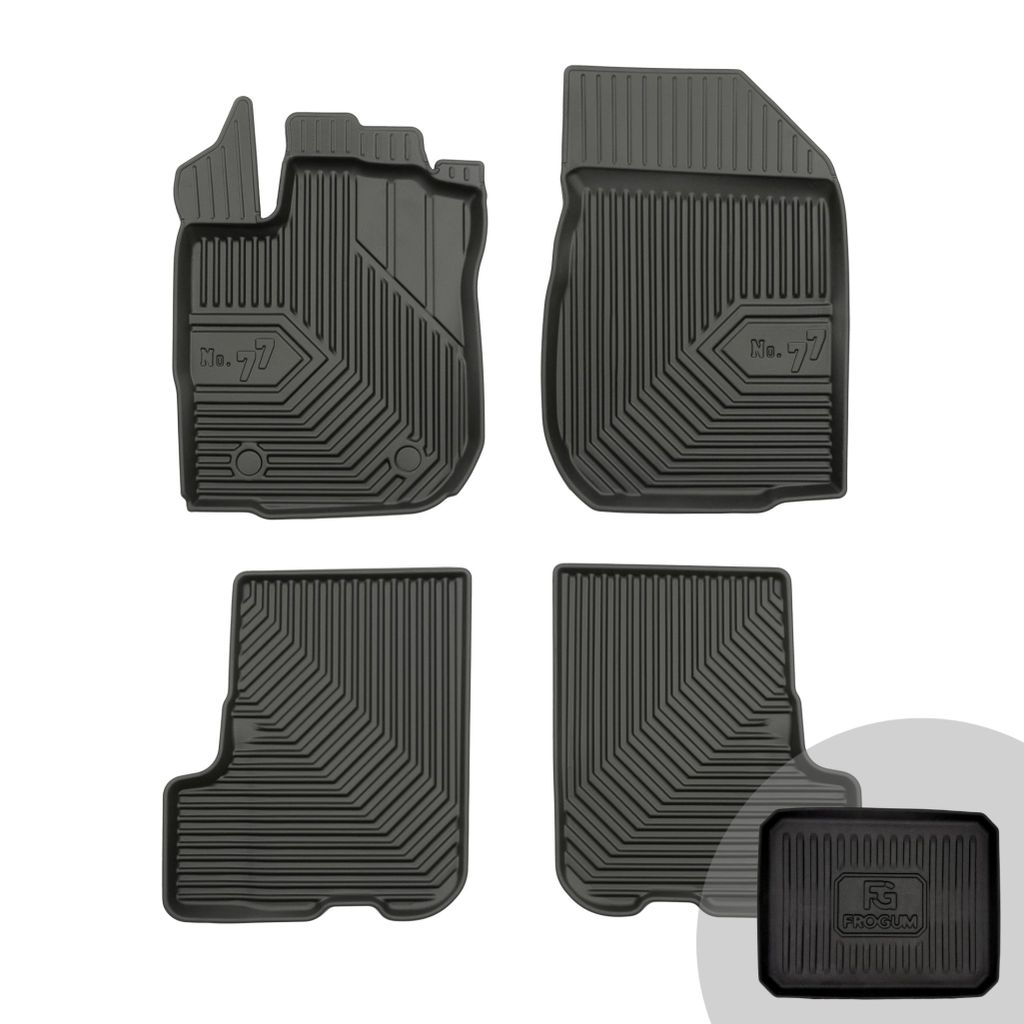 FROGUM No.77 Gummimatten Ganzjahresset von Auto Fußmatten Autofussmatten für Dacia Sandero II 2012-2020