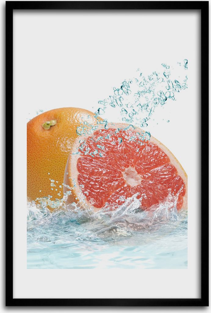 Bild - Bilderrahmen - 40 cm x 60 cm - MDF - Rahmen - Wandkunst - Grapefruit