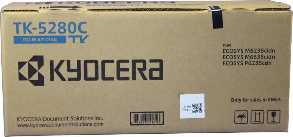 Toner cyan Kyocera TK 5280C d'origine pour éviter les traces de coulure