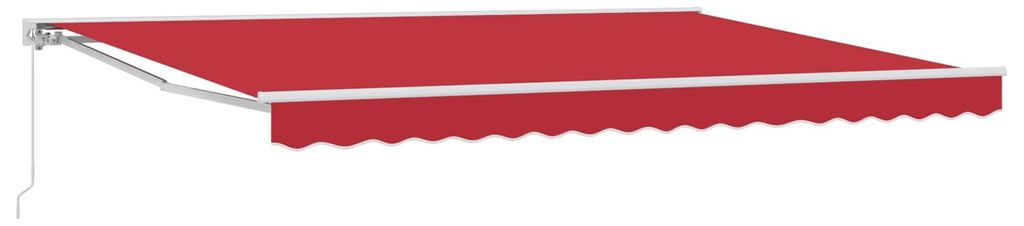 Manuell einziehbare Markise Rot 4 x 3 m