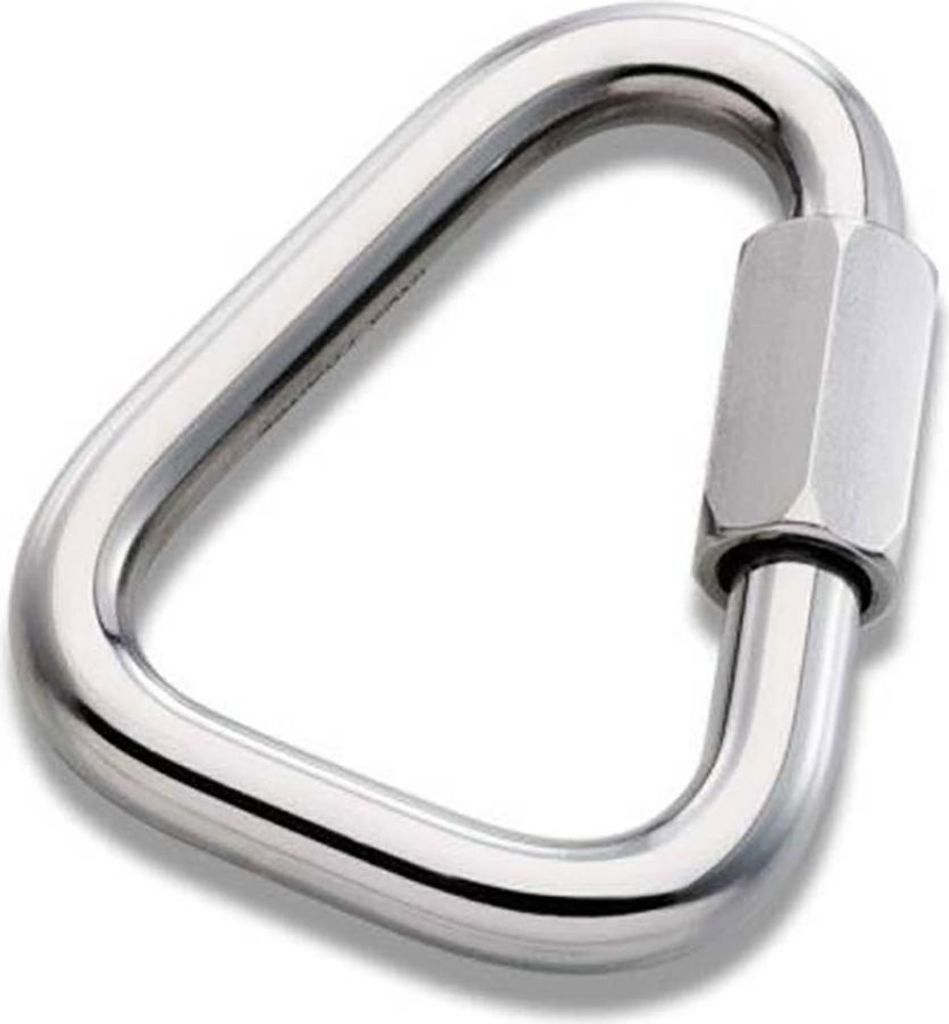 Peguet Delta Link Carabiner Schäkel 2 Einheiten Silber 6 mm Silber 6 mm