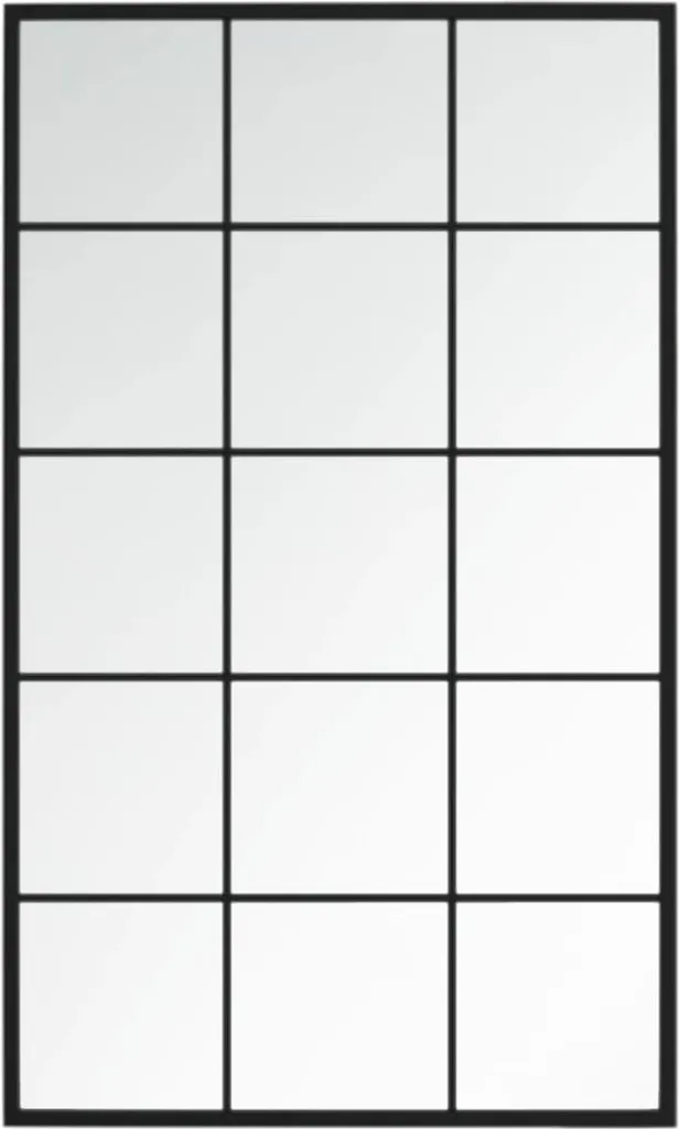 Grand miroir métal noir 100x60 cm avec cadre fin pour entrée et chambre