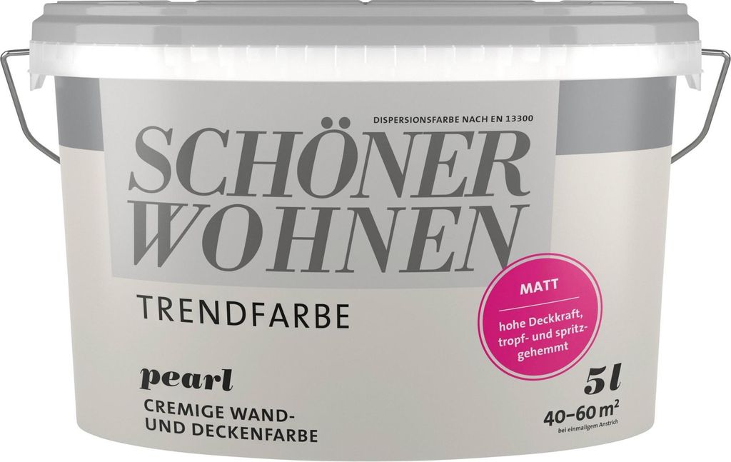 Schöner Wohnen Trend Wandfarbe matt 5,0 Ltr. Pearl Produktbild 