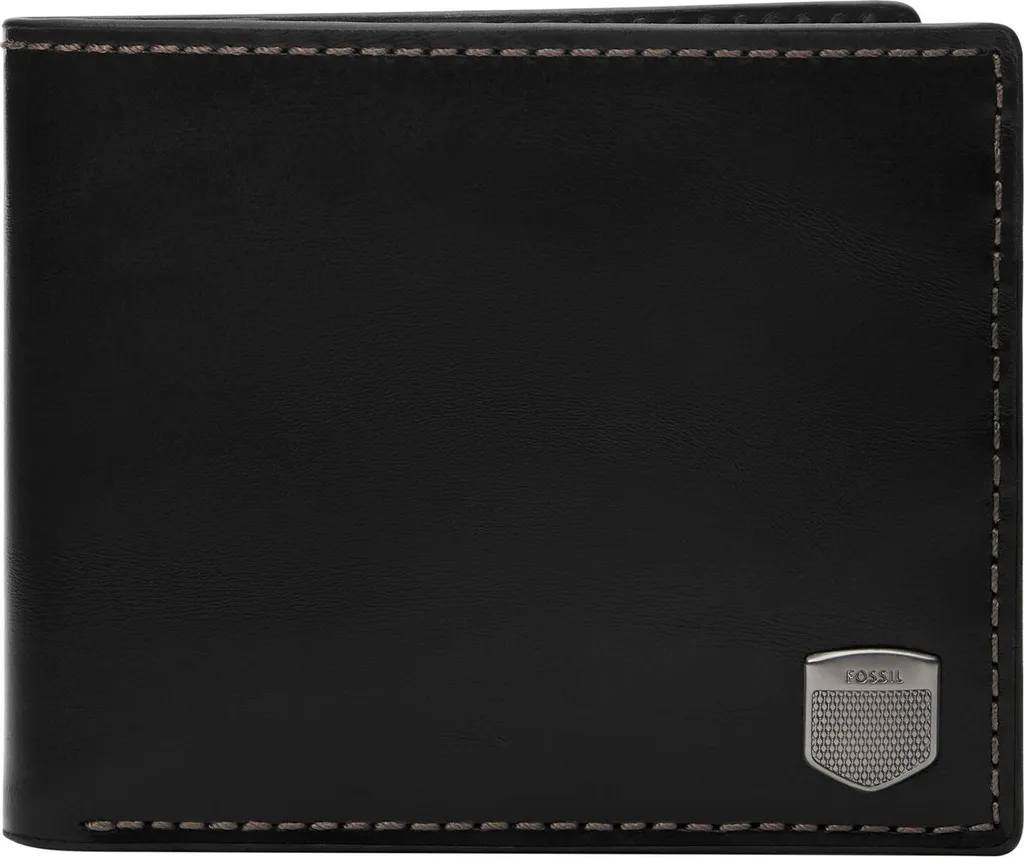 Fossil Hayes Bifold Black - Portacarte e Portafoglio in Pelle di Lusso