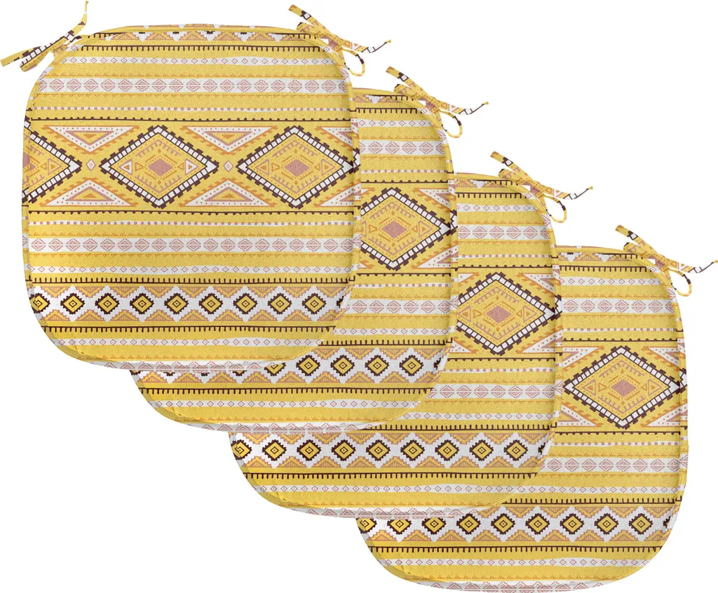 Cuscini Sedie Design Tribal Giallo ABAKUHAUS 40x40 Impermeabile