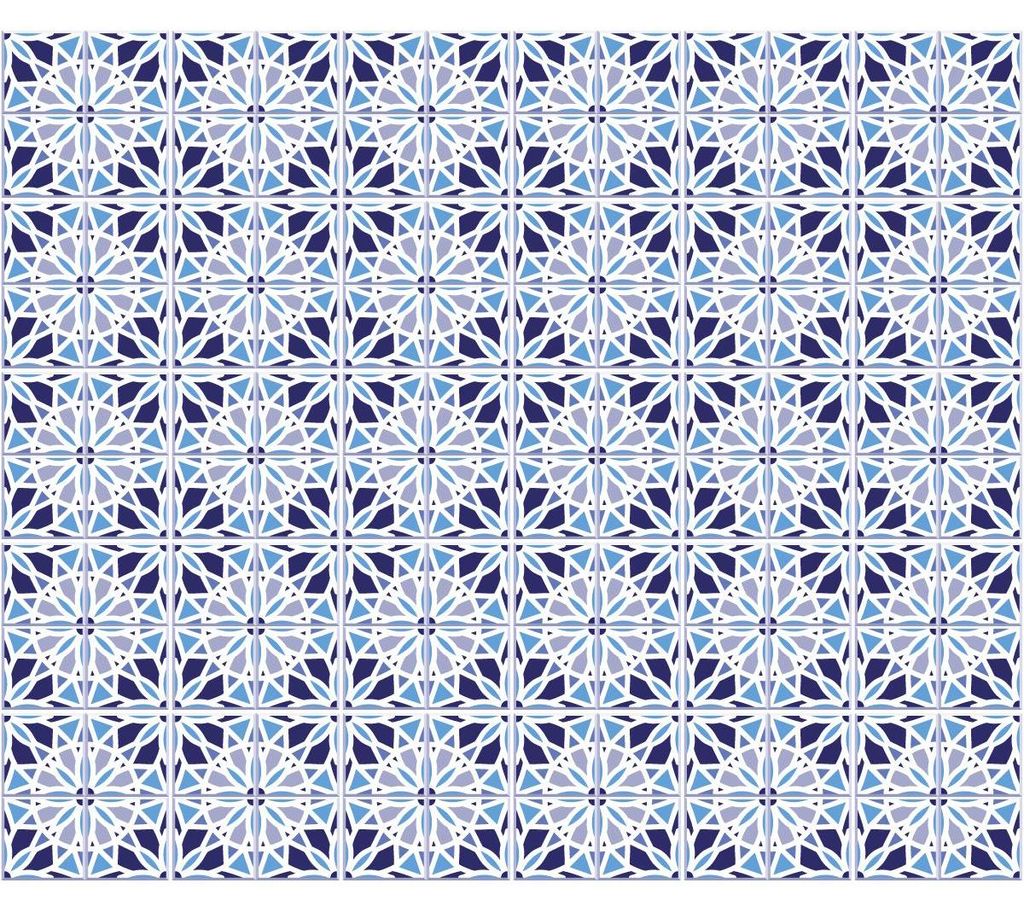 Selbstklebende Fliesenaufkleber für Küche und Bad – 30 Mattia Azulejos Zementfliesenaufkleber – 30 Aufkleber 15 x 15 cm