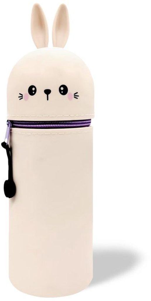 Weiches Silikon-Taschenpaket für Mädchen und Jungen mit charmantem Cartoon-Design und cremeweißem Farbakzent.