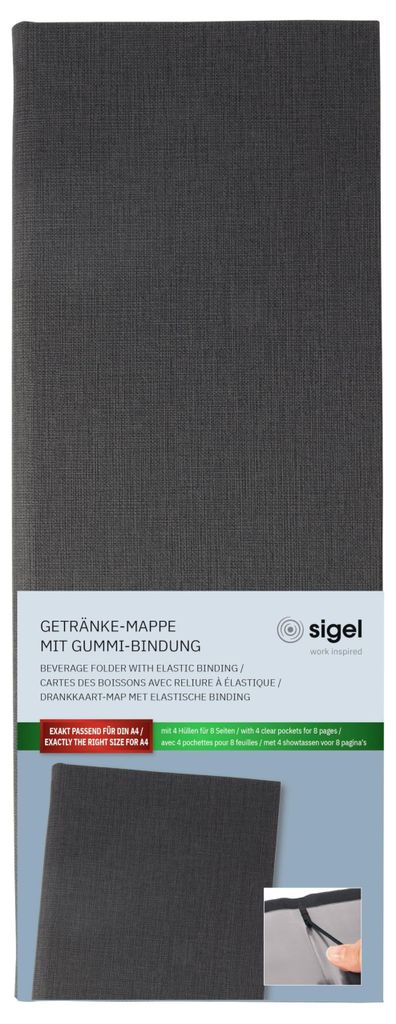sigel GM101 sigel Dossier pour boissons, 1/2 DIN A4, Image du produit 