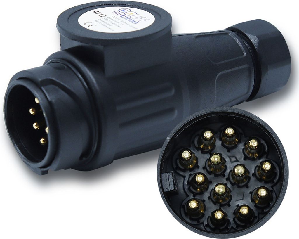 12V Auto Anhänger Stecker 13 Polig,13 Poliger Stecker Anhänger Adapter für PKW und Anhänger