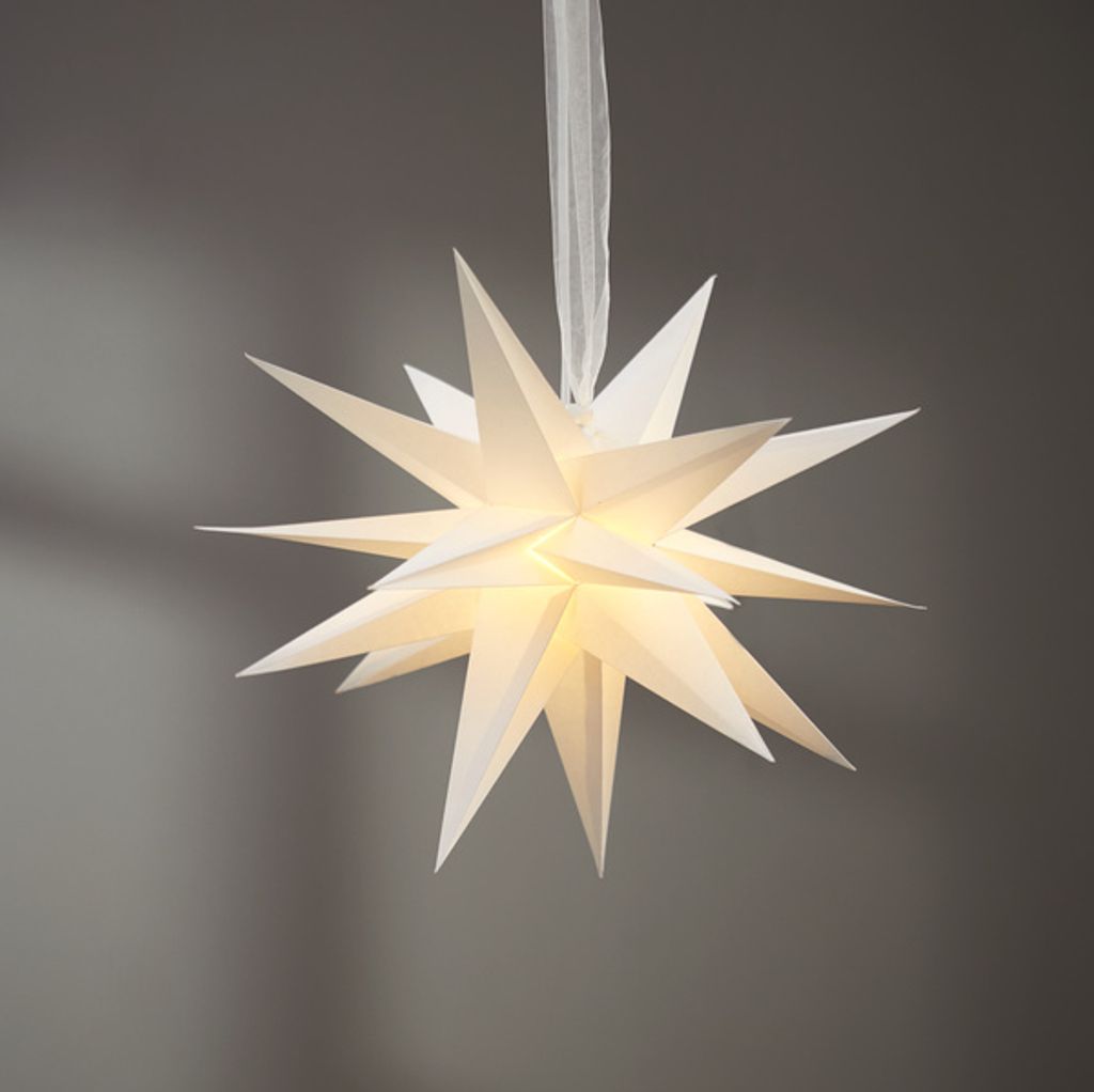 Gwiazda wisząca biała 3D DECEMBER 43 cm Zdjęcie produktu 