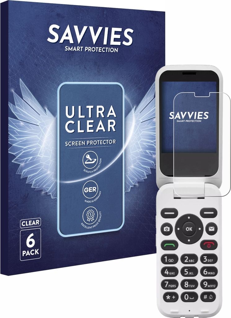 6x Für Doro 6820 Schutzfolie Savvies Displayschutz Display Schutz Folie Klar Transparent