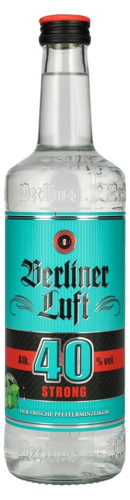 Berliner Luft STRONG Pfefferminzlikör 40% Vol. 0,7l Produktbild 