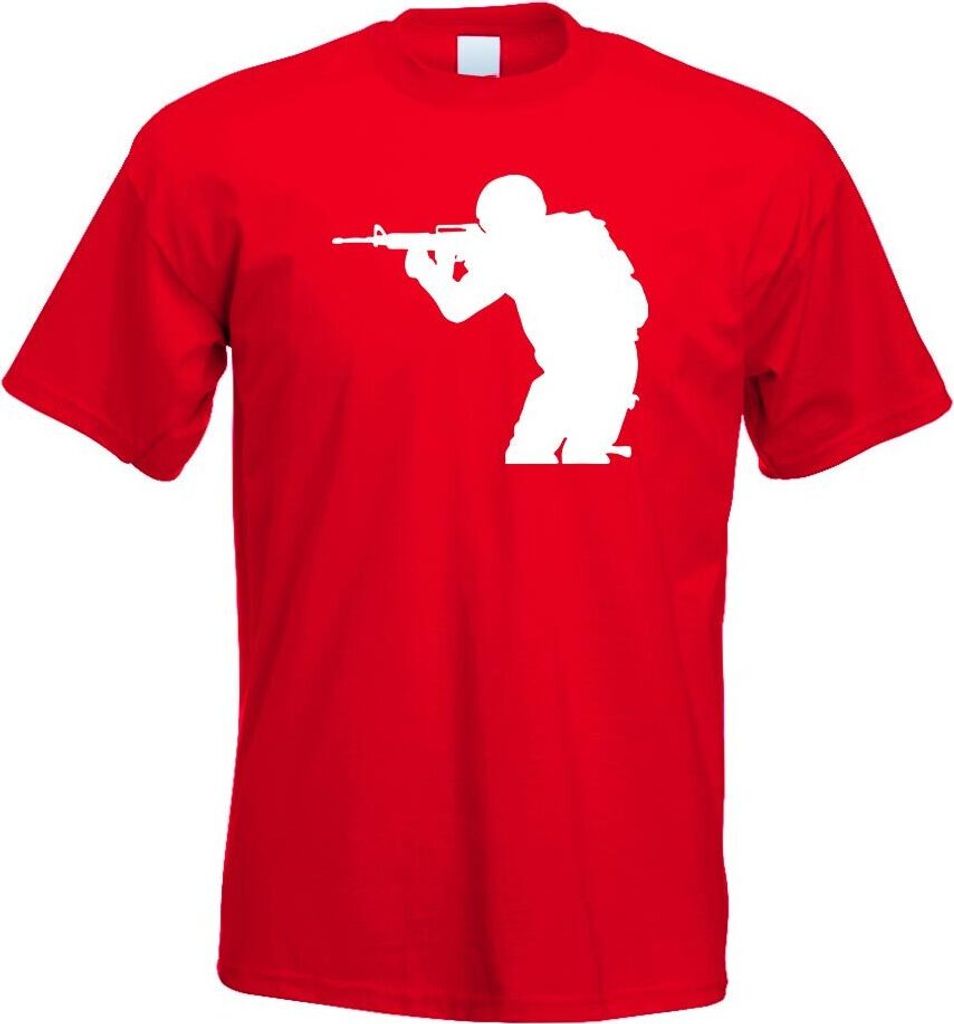Kiwistar - T-Shirt - rot - Armee - Motiv 3 - Special Forces Herren Funshirt Bedruckt Design Sprüche Spruch Motive - mit Motiv Bedruckt - Funshirt ...