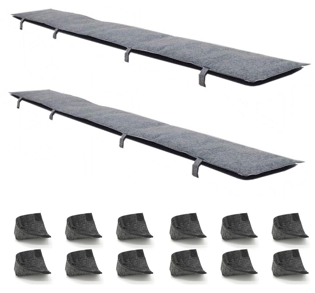 2er Set Bierbankauflage Filz 180x28cm mit Bodenschoner - Produktbild 