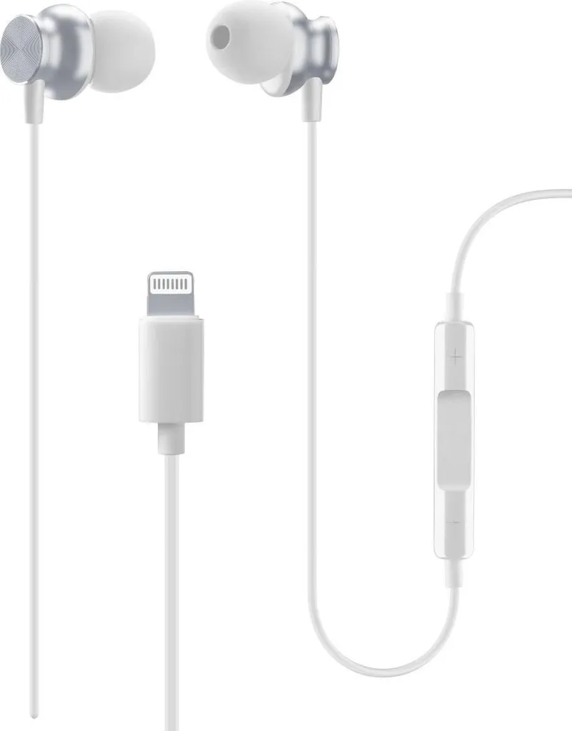 Casque avec Microphone Blanc Cellularline pour Musique et Appels Mains Libres