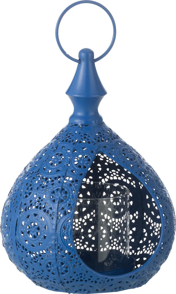 Photophore Sécurisé en Verre Bleu - Finies les Bougies à Nu - J-Line