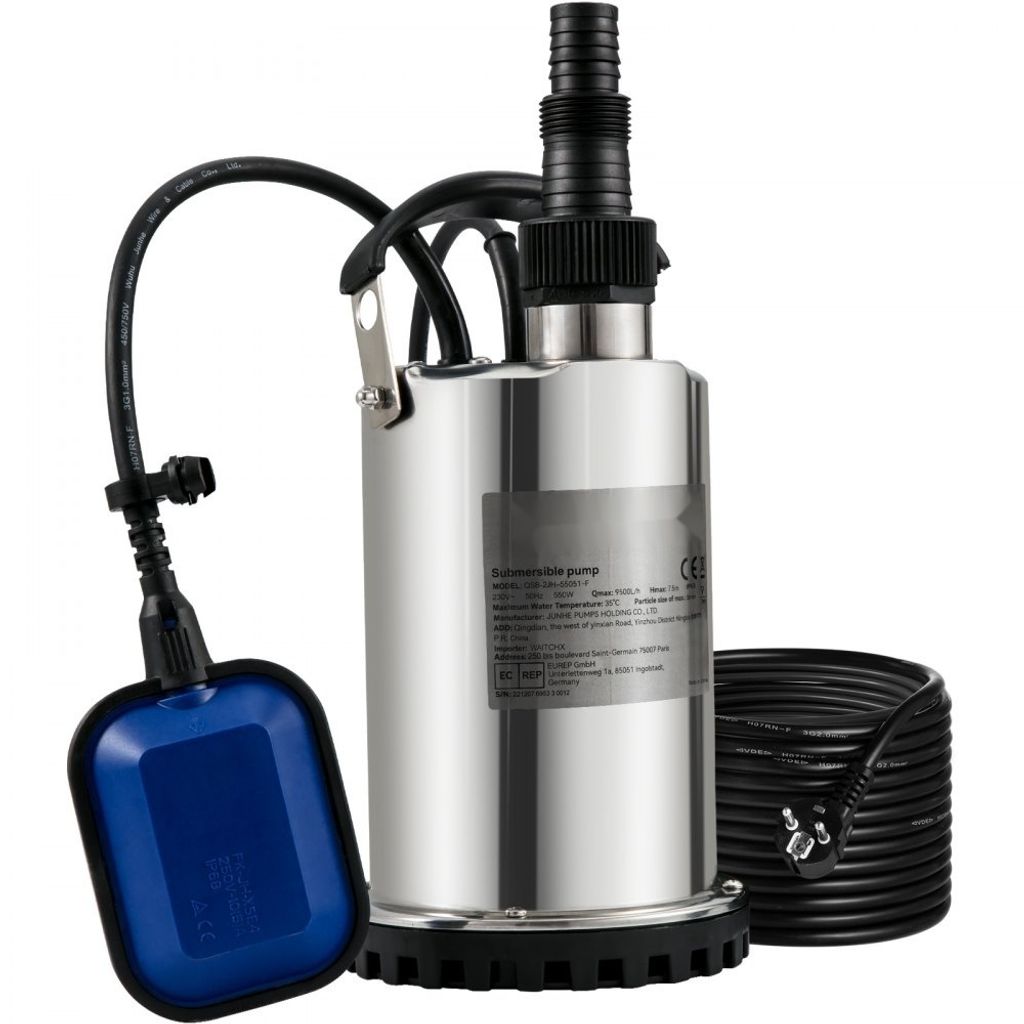 Schmutzwasserpumpe 550W Tauchpumpe 230V Gartenpumpe - Produktbild 