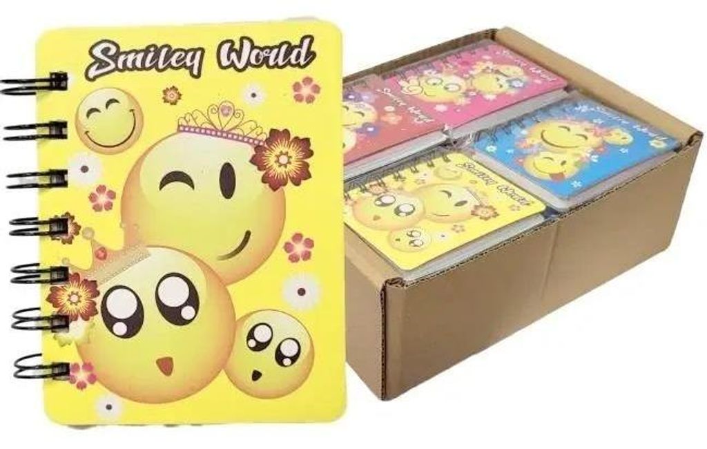 A6-Hefte mit Spiralbindung Emoticons Mix 24 Stück