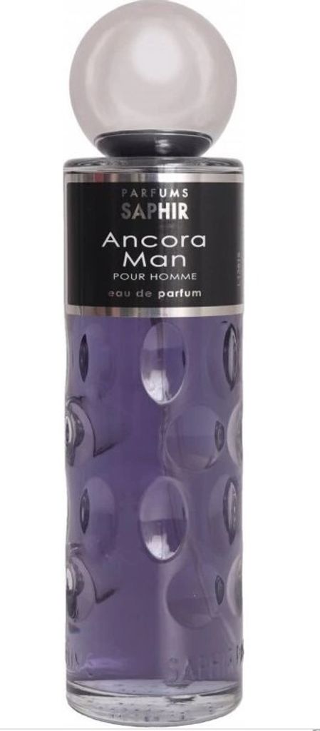 A bottle of Saphir Ancora Man Eau de Parfum.