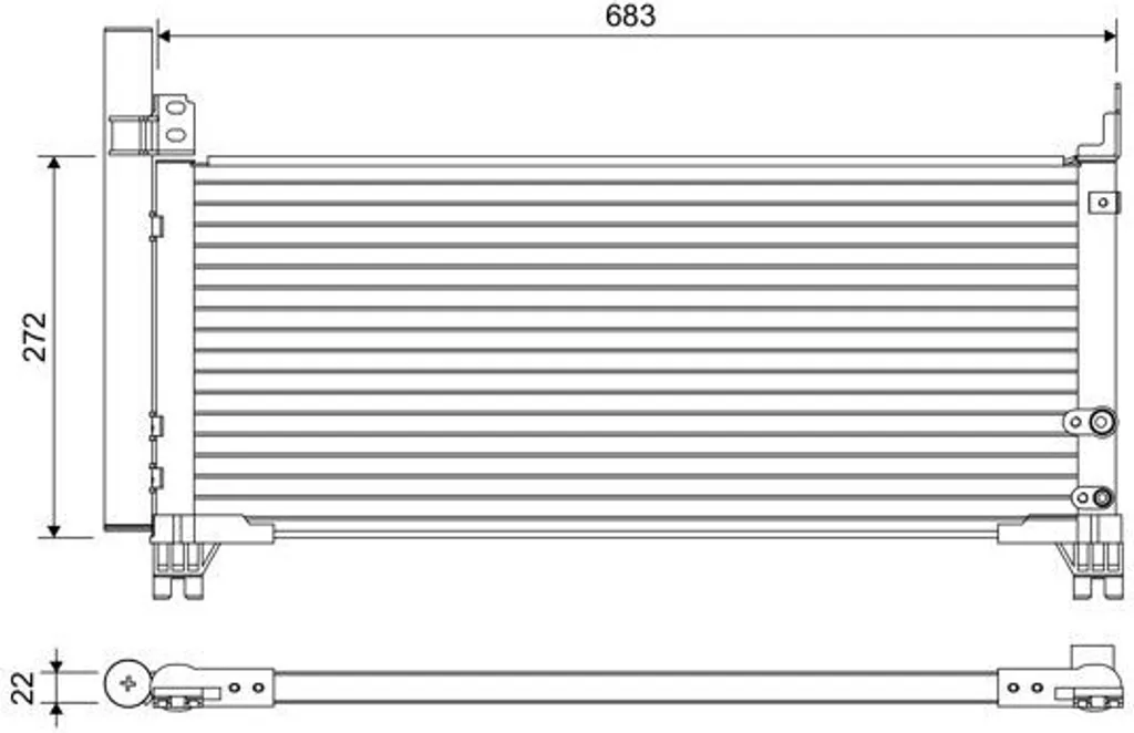 Condenseur de Clim avec Déshydrateur pour Lexus GS GRL1 GWL1 Valeo 822664