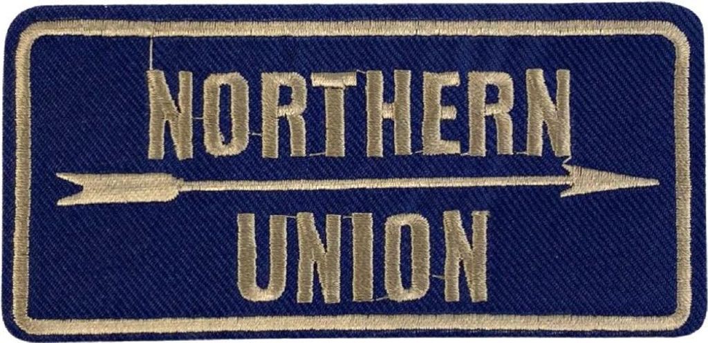 Northern Union Text-Emblem-Aufnäher aus Denim zum Aufbügeln