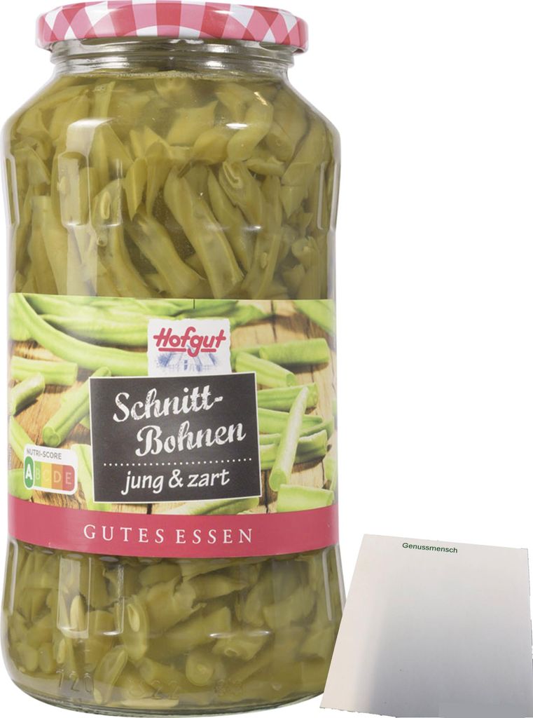 Hofgut Schnittbohnen (720ml Glas) + usy Block