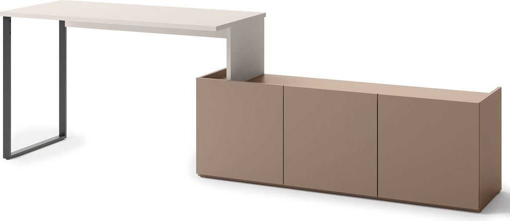 Furniture24 Schreibtisch Mit Kommode Sigma Sg-10 Produktbild 