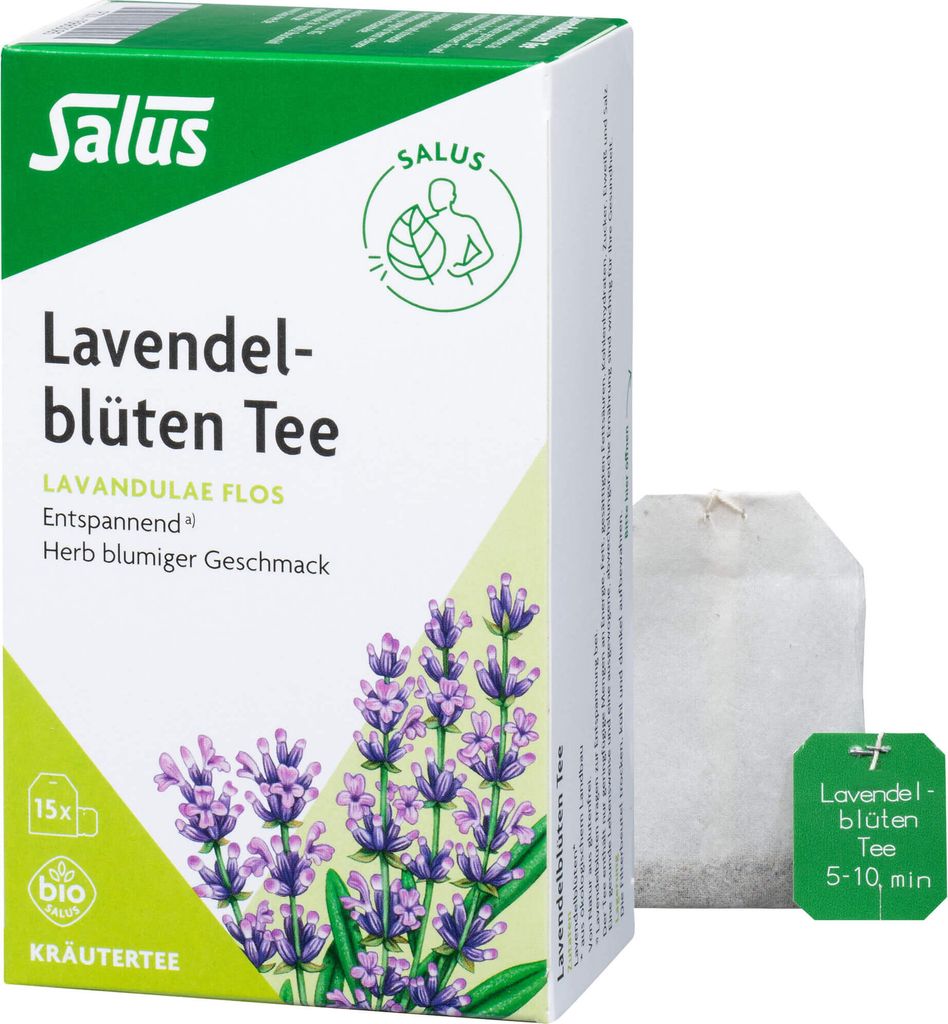 Lavendelblüten Tee Lavandulae flos Salus, 15 St FBE