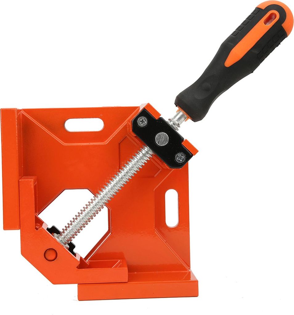 90-Grad-Winkelklemme, Schraubstock, Schnellspannvorrichtung für Holzbearbeitung, Aluminiumwerkzeug (Orange)