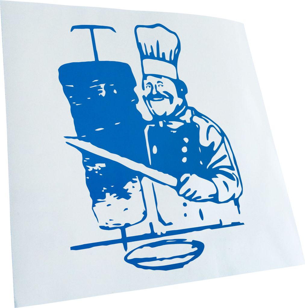 Kiwistar - Autoaufkleber - Döner Kebab Imbiss - Blau - 24x17cm - Aufkleber für Auto, Laptop, Fahrrad, LKW, Motorrad mehrfarbig JDM Decal Racing
