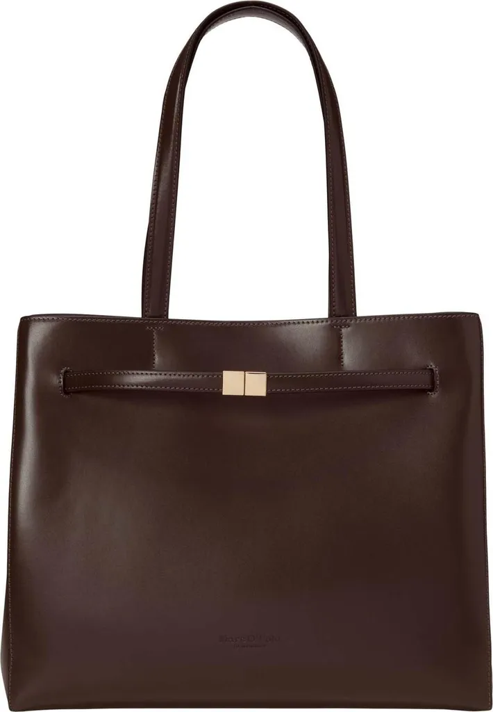 Sac shopper Marc O'Polo Taina en cuir marron | Grand sac à épaule