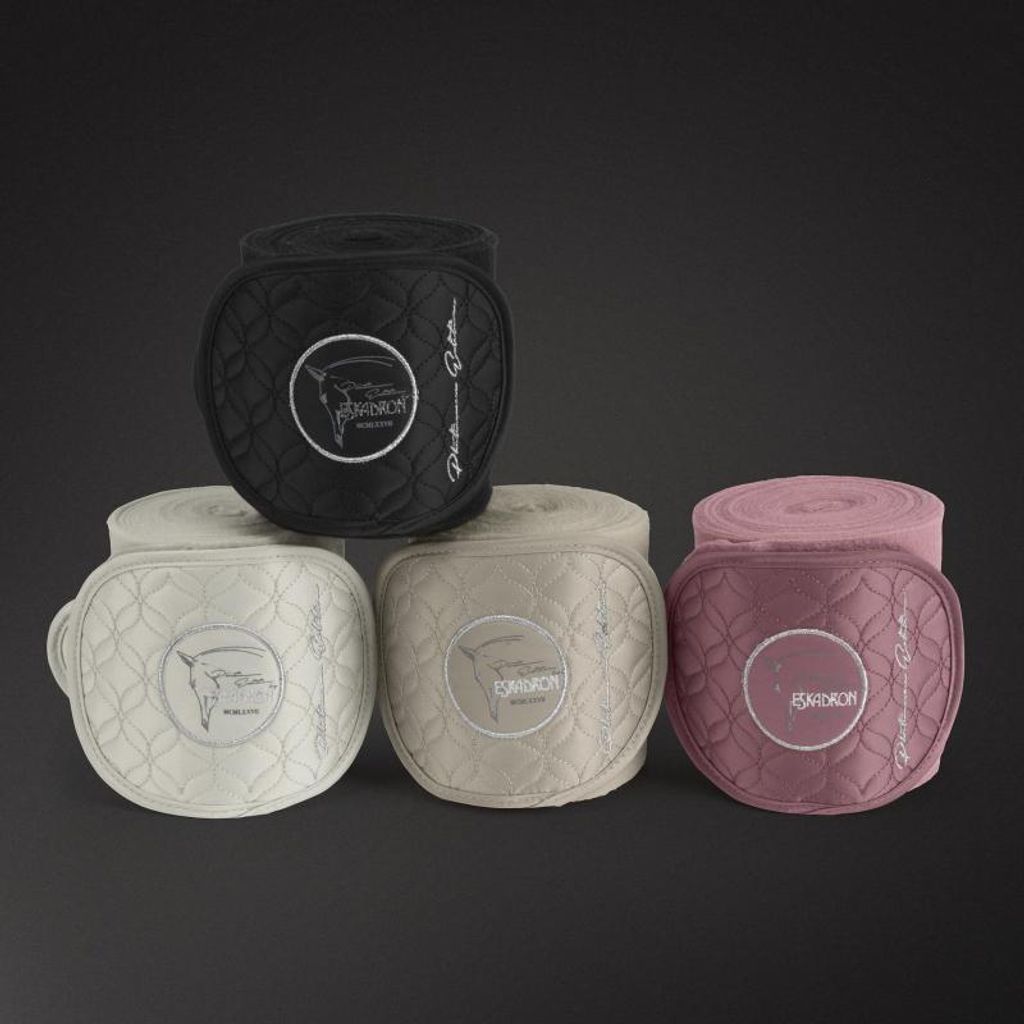 Eskadron Fleecebandagen Platinum " FLEECE " mit Patch Größe - Pony Farbe - silkgrey