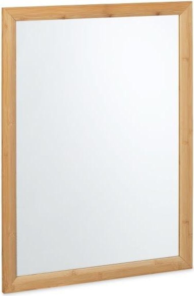 Bambus Wandspiegel 88x66,5x6 cm mit integrierter Aufhängevorrichtung