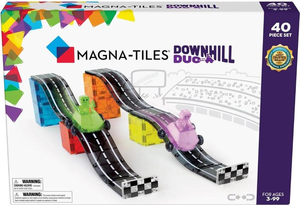 Magna-Tiles Downhill Duo 40-Piece Set, Samochód wyścigowy, Zdjęcie produktu 