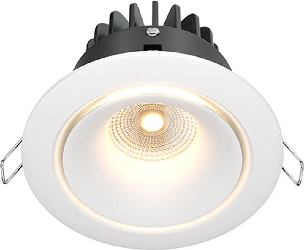 Luminaire LED encastrable rond blanc Maytoni YIN pour plafond moderne